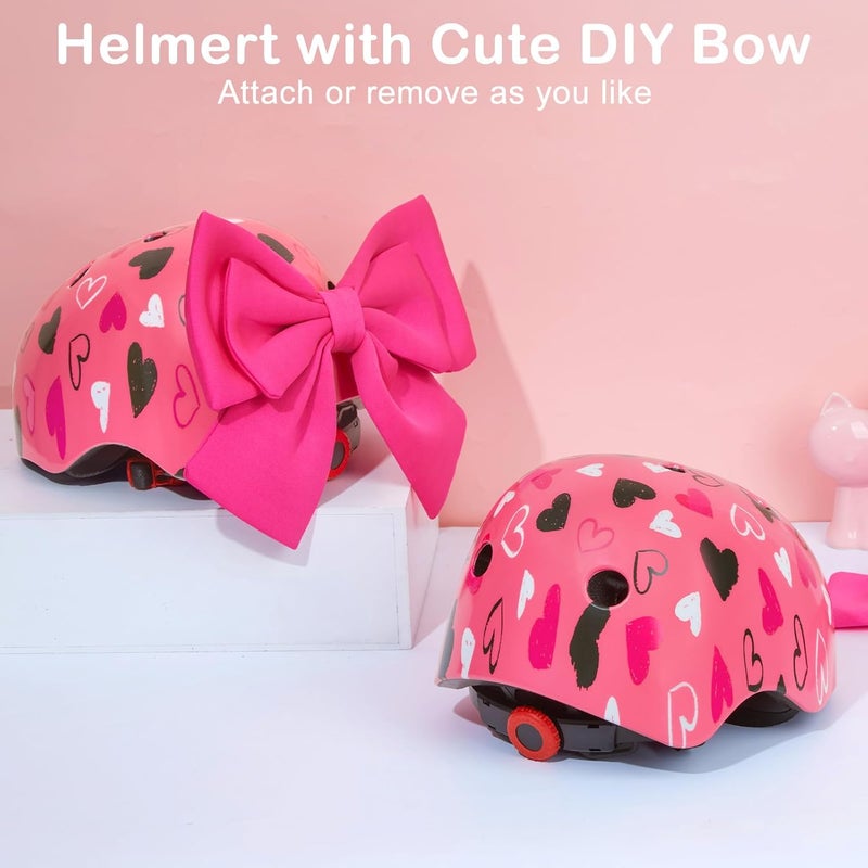 FIODAY Helmet for Kids 8-14, Kids Bike Helmet with DIY Bow, Adjustable Youth Bike Helmets Girls Helmets for Skating Bicycle Scooter Skateboard - Image 4